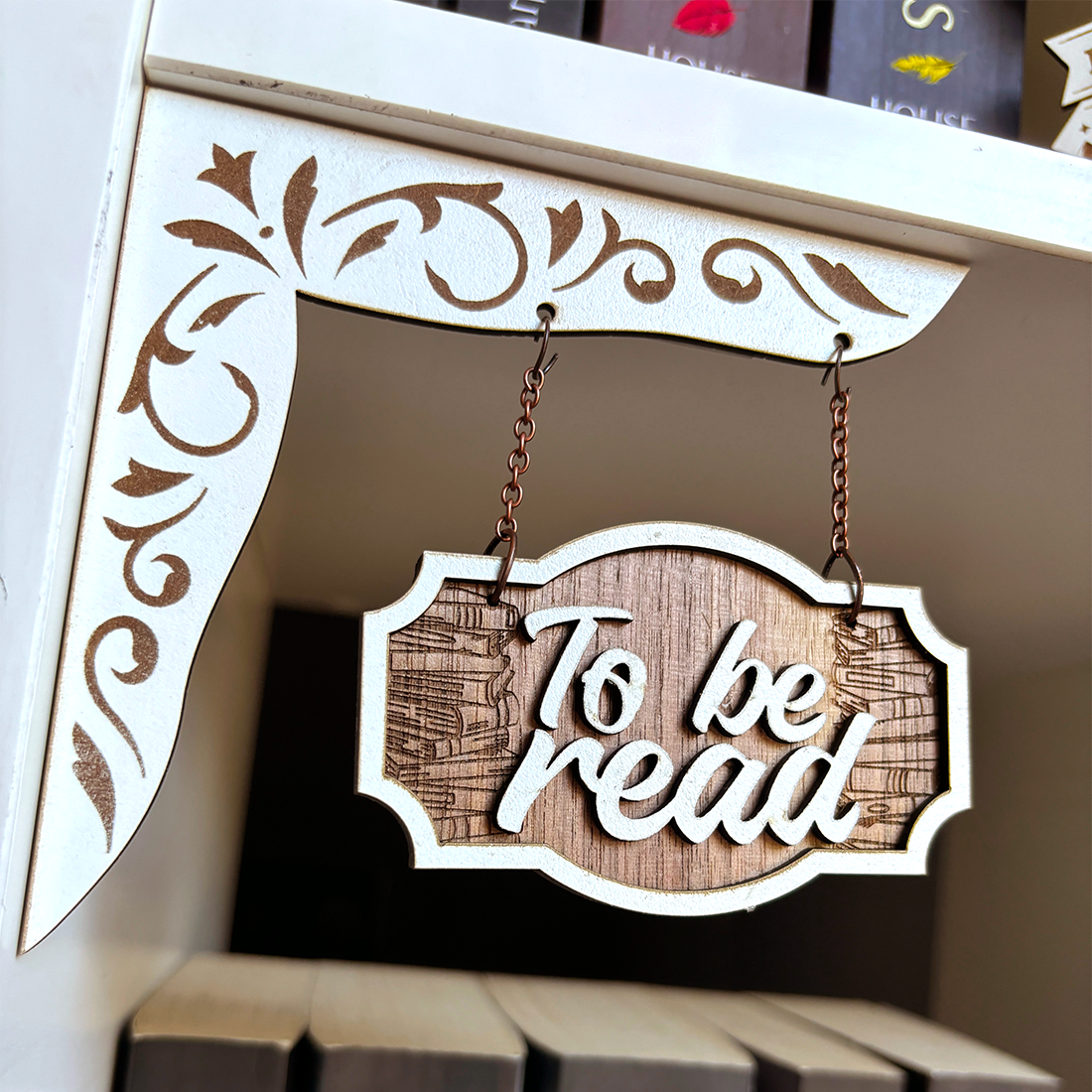 TBR Shelf Sign - To Be Read Shelf Hanger