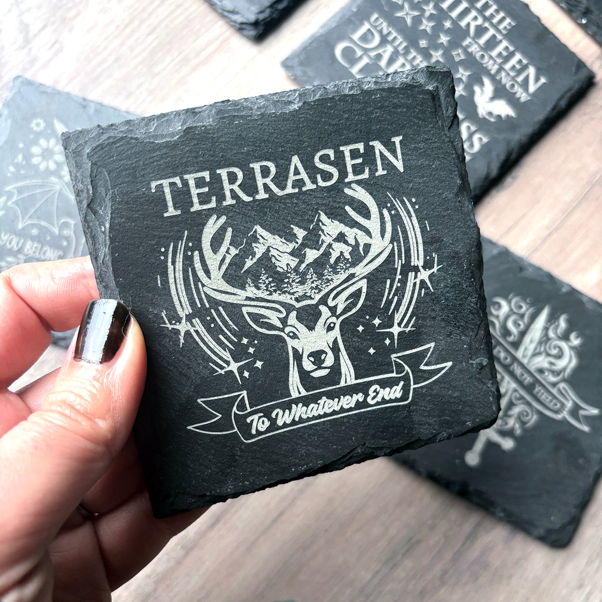 Throne of Glass Coasters, Officially licensed, TOG Slate Coasters