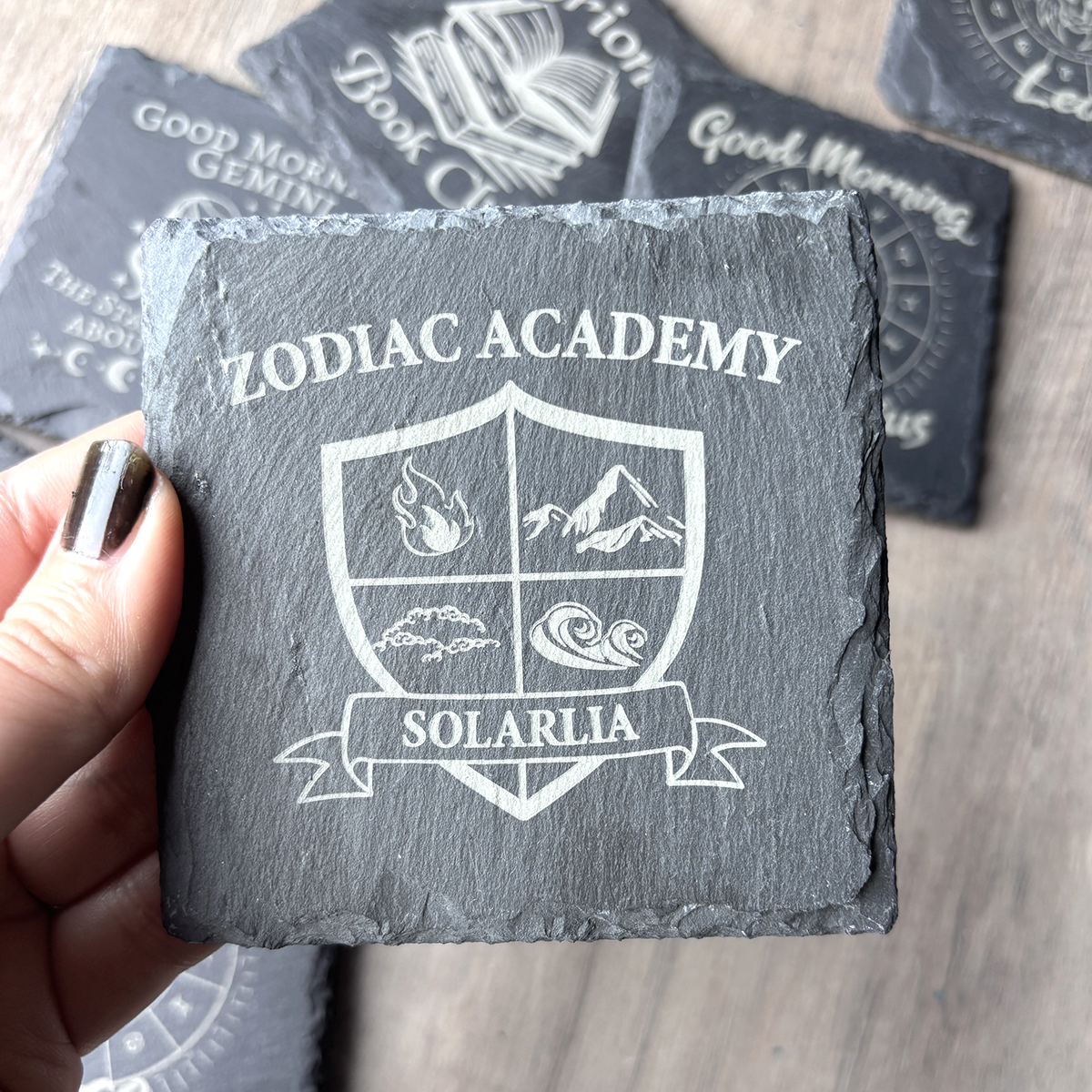 Zodiac Academy Coasters, Officially licensed, ZA Slate Coasters