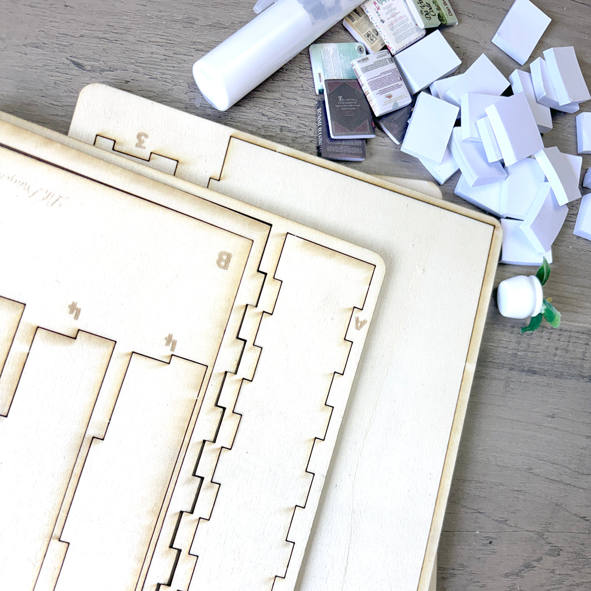 Mini Wooden Bookshelf Decor and DIY Mini Bookcase Kit