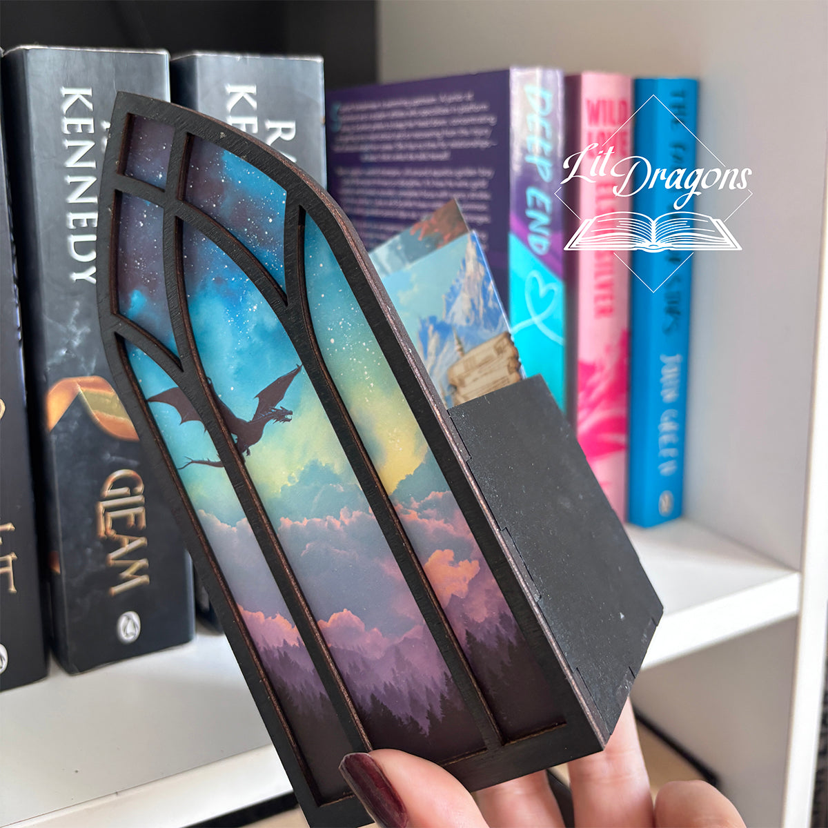 Fantasy Dragon Window Booknook Decor