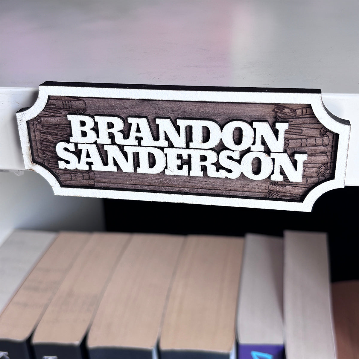 Author Book Sign - Floating Shelf Decor