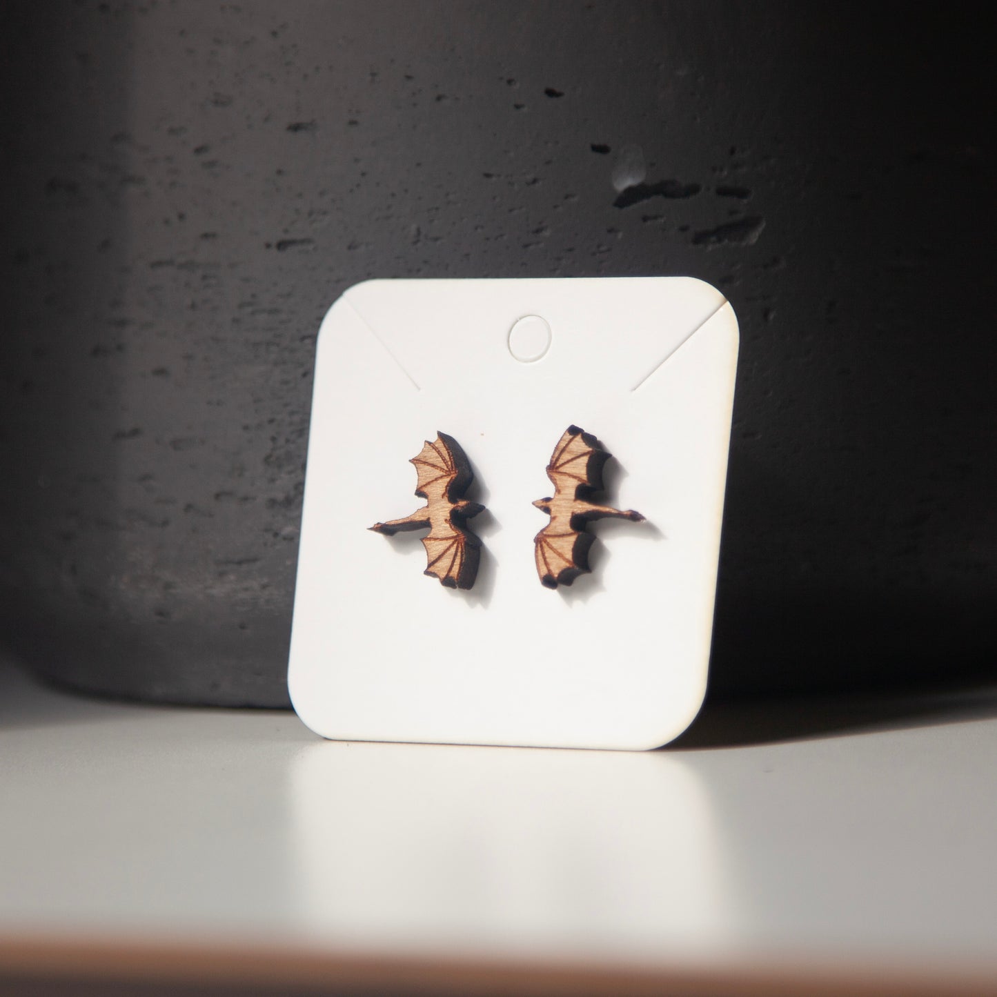 Dragon Earring, Hanging Stud Wooden Dragon Earrings