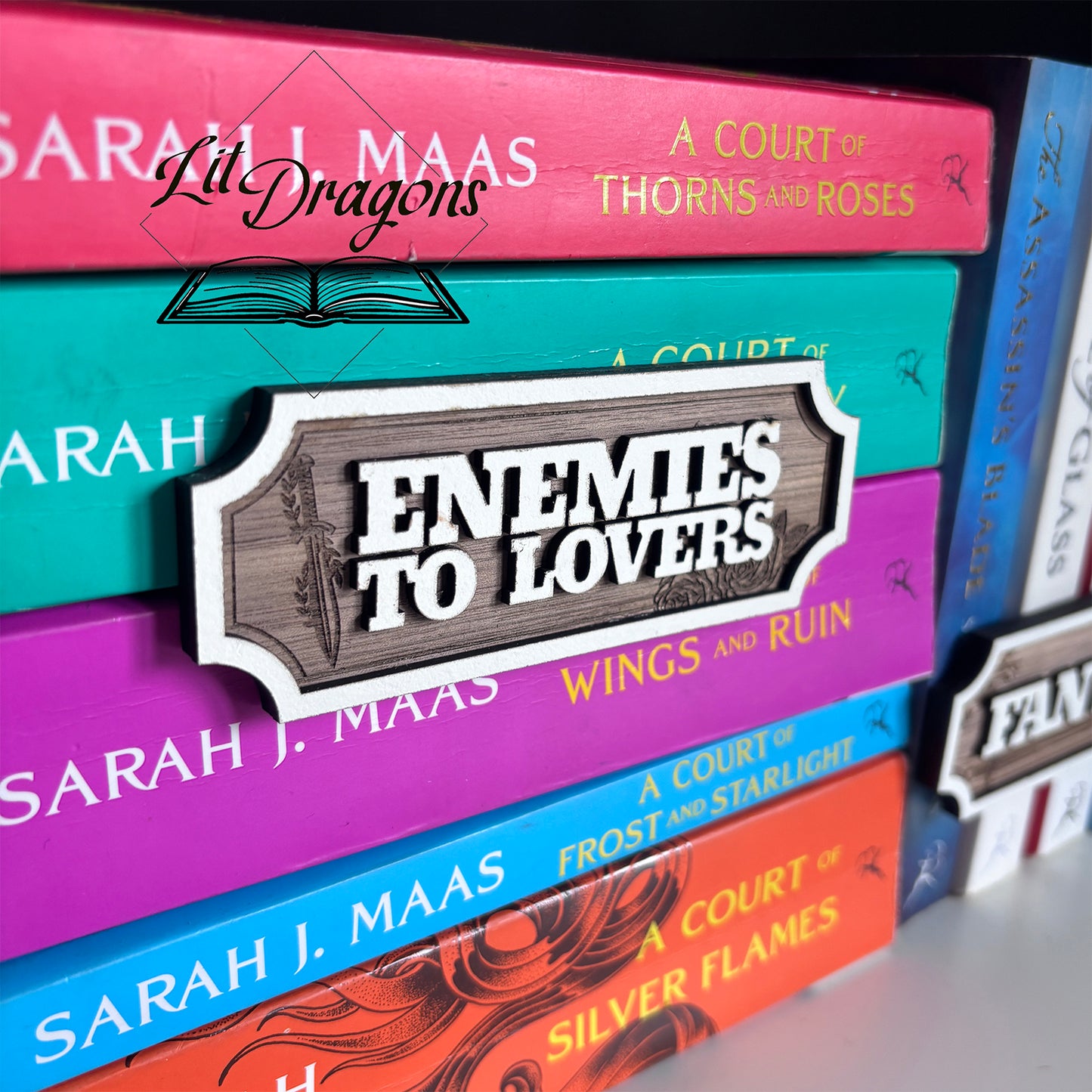 Enemies to Lovers Shelf Sign - Floating Shelf Decor