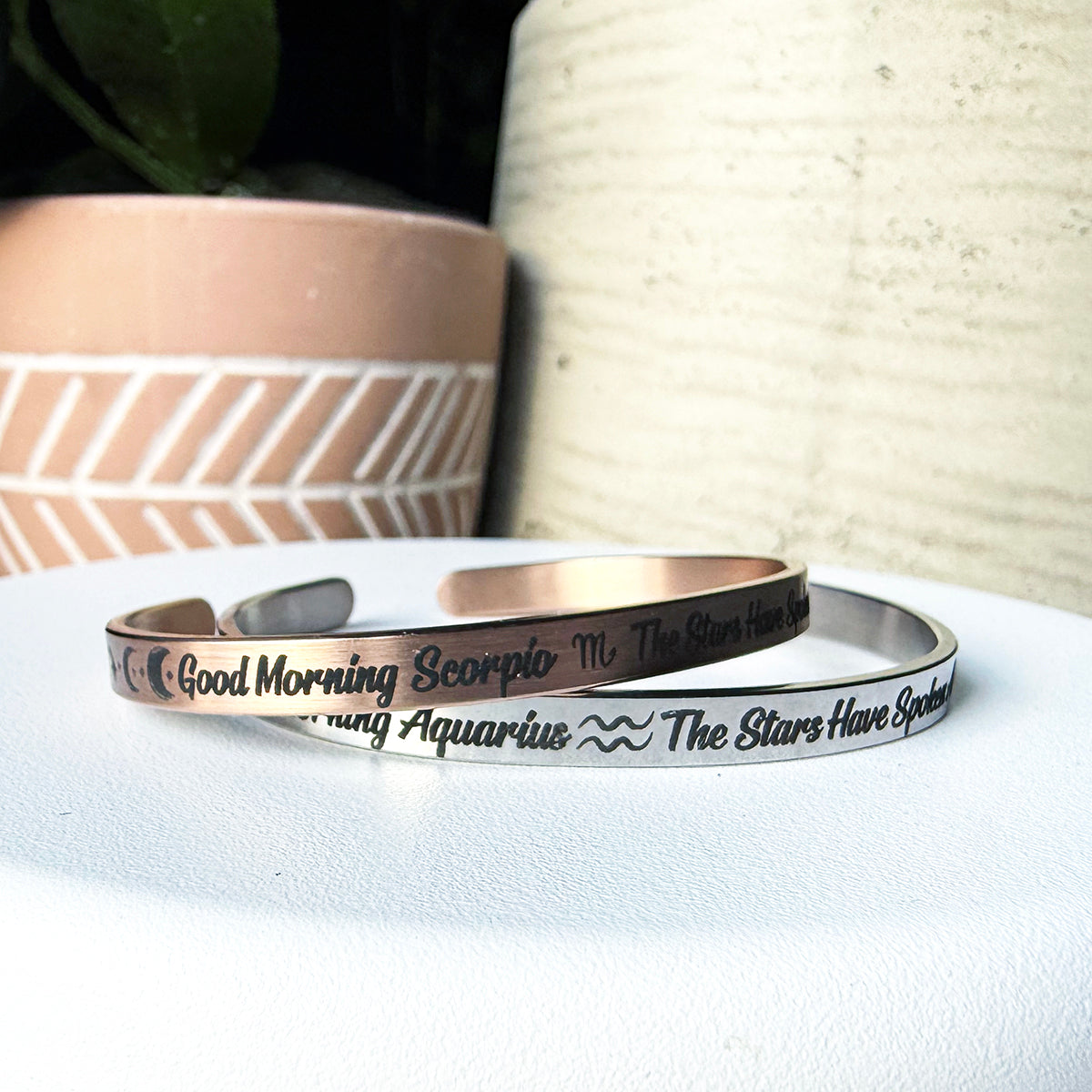 PREORDER - Good Morning Star Sign, Licensed Zodiac Academy Bangle Cuff