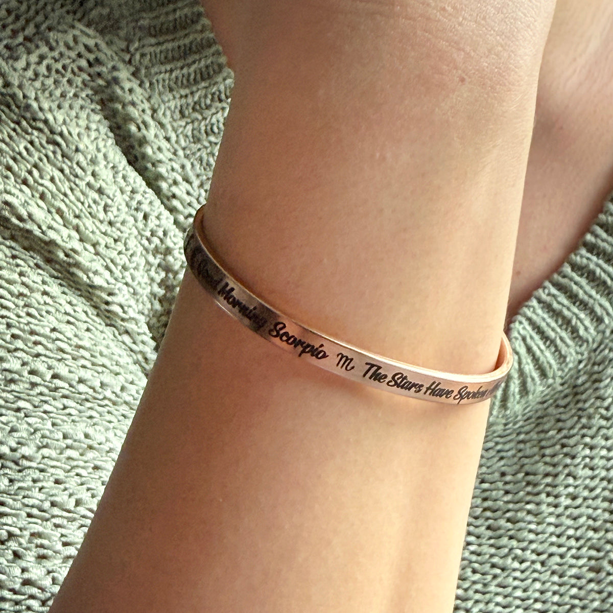 PREORDER - Good Morning Star Sign, Licensed Zodiac Academy Bangle Cuff