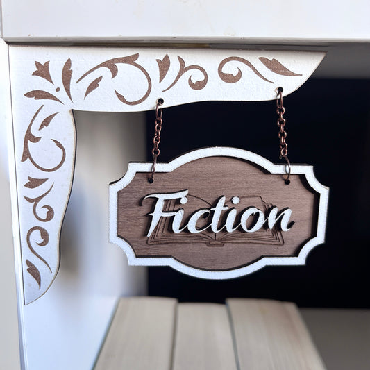 Fiction Shelf Sign - Shelf Genre Charm