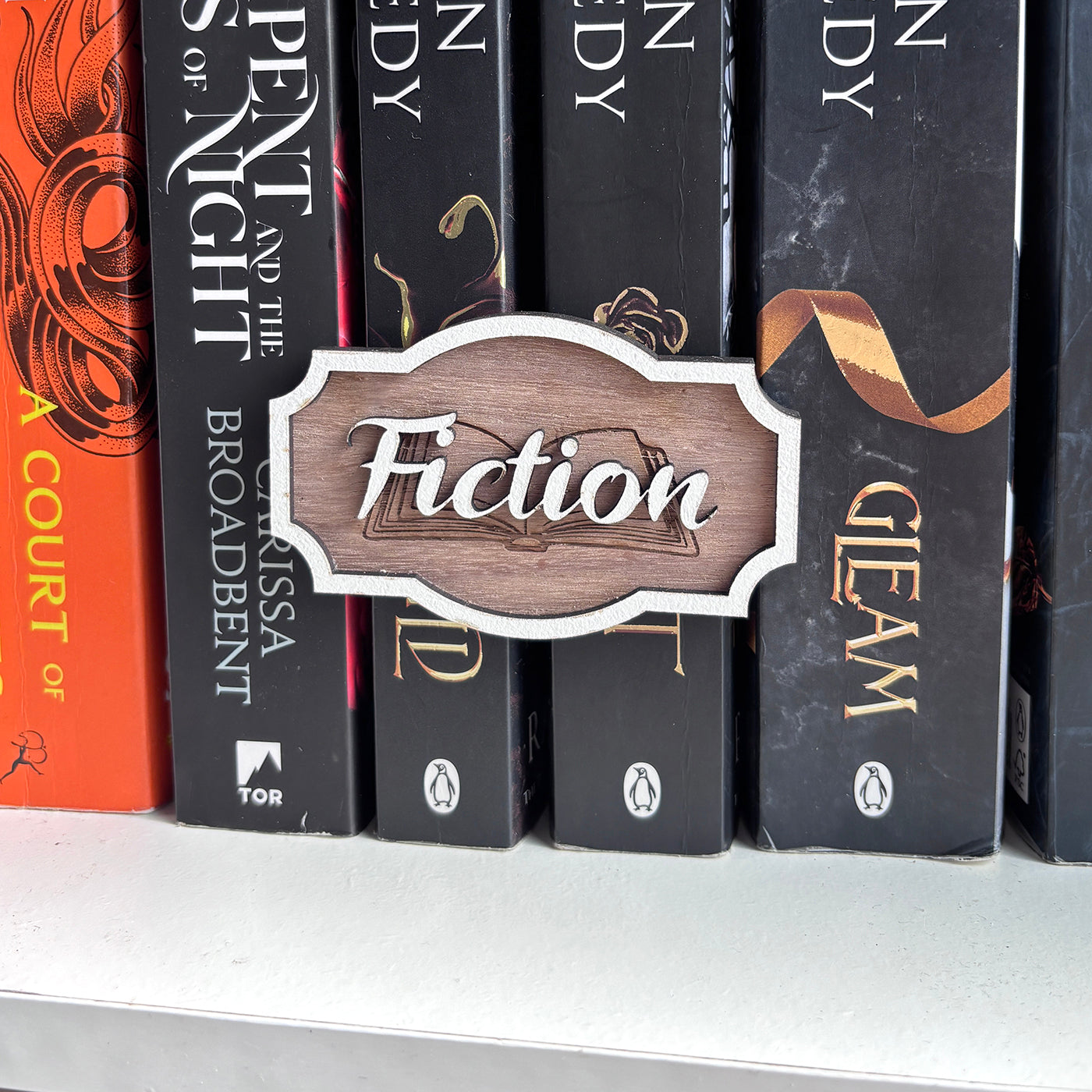 Fiction / Non-Fiction Sign - Floating Library Decor