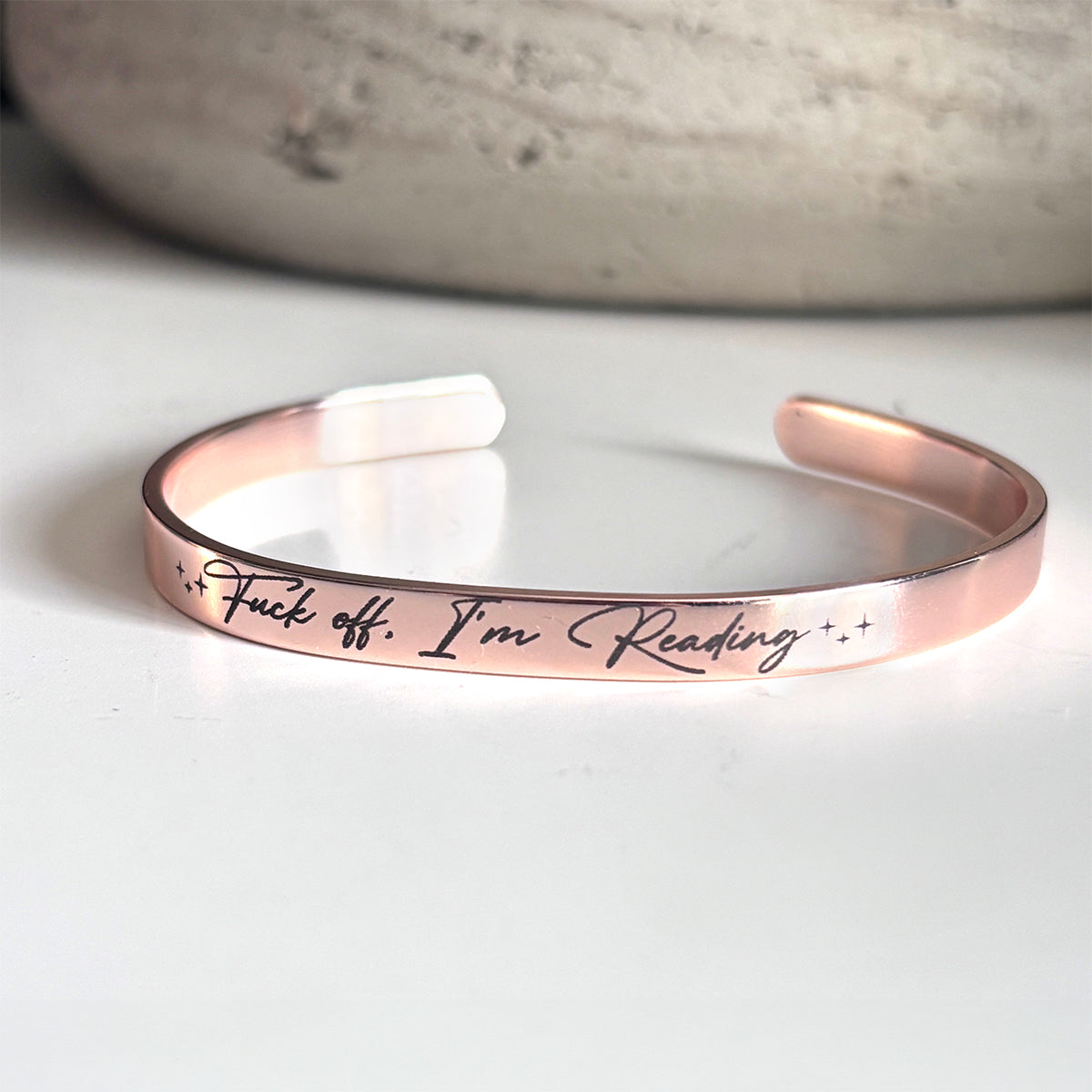 Bookish NSFW Bracelet Quotes, Fuck Off I'm Reading