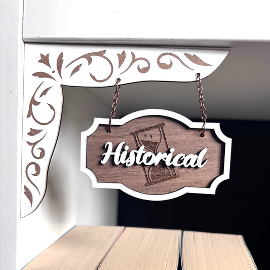 Historical Shelf Sign - Genre Hanger
