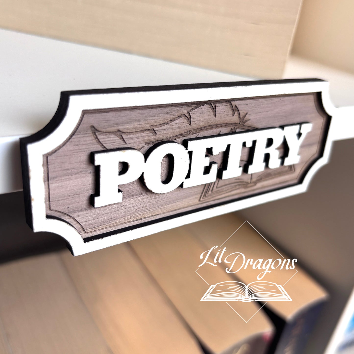 Poetry Shelf Sign - Floating Shelf Decor