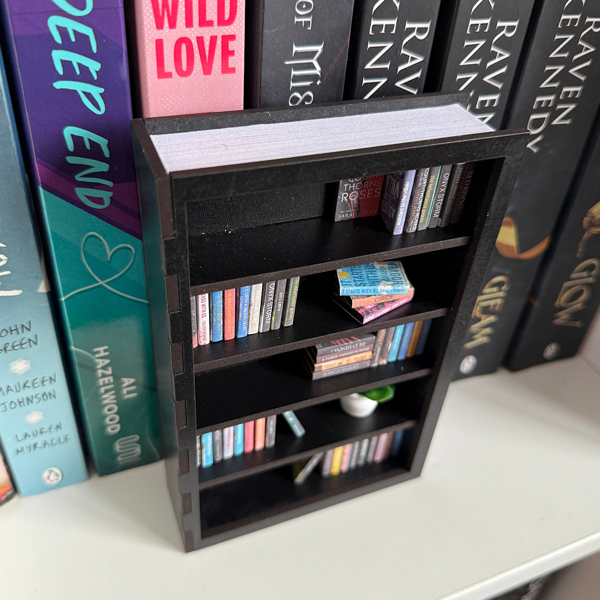 Mini Wooden Bookshelf Decor and DIY Mini Bookcase Kit