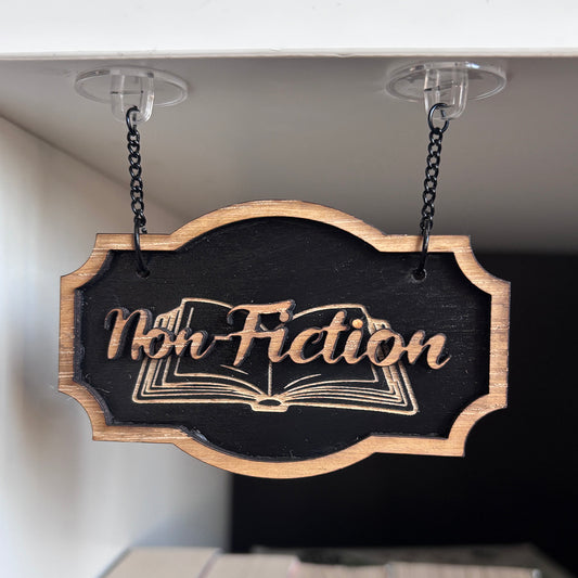 Non-Fiction Shelf Sign - Shelf Genre Charm