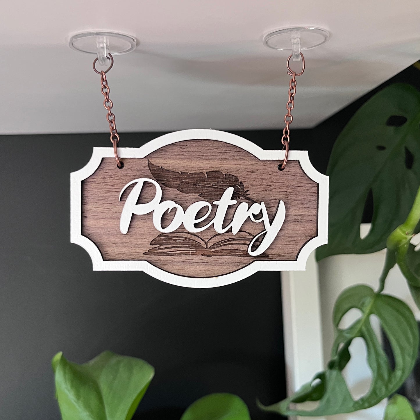 Poetry Shelf Sign - Shelf Hangers