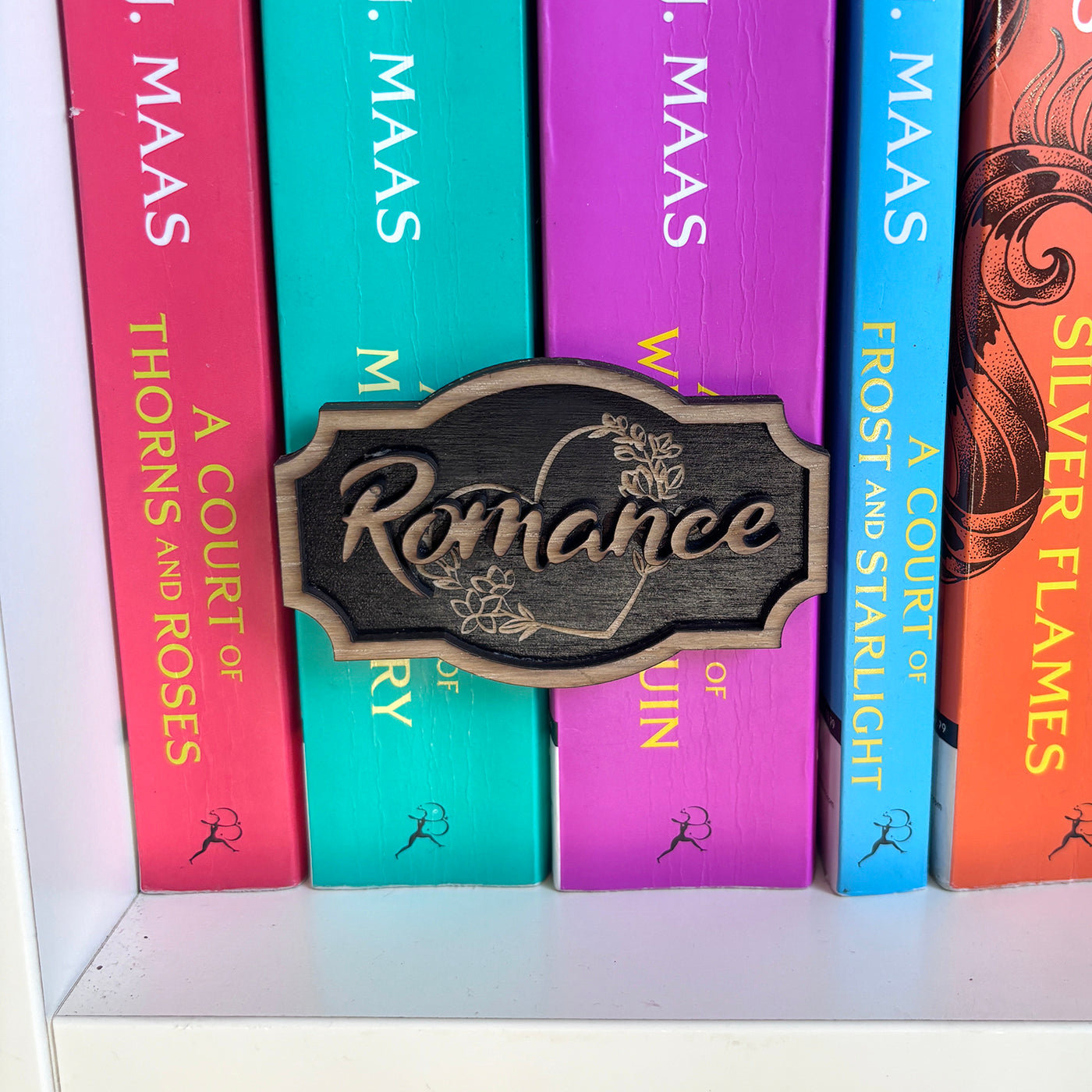 Romance Shelf Sign - Floating Library Signs