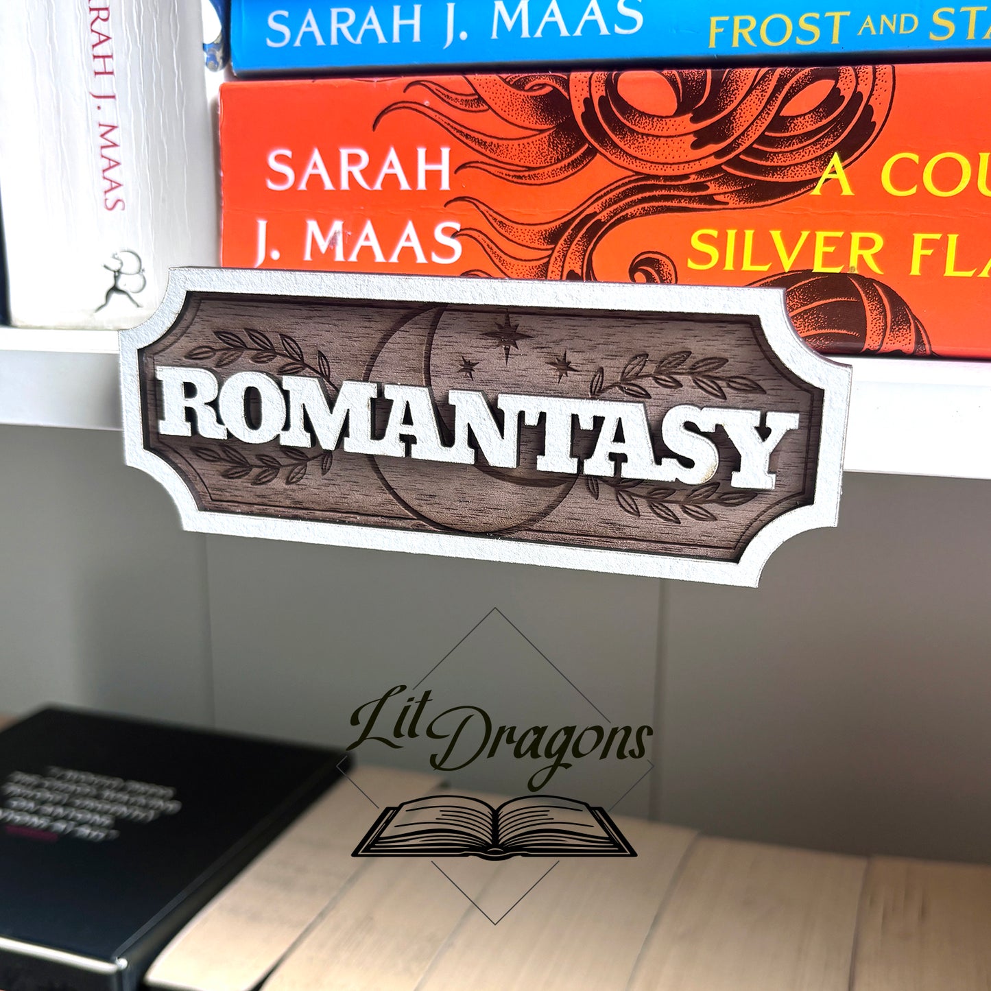 Romantasy Shelf Sign - Floating Library Sign