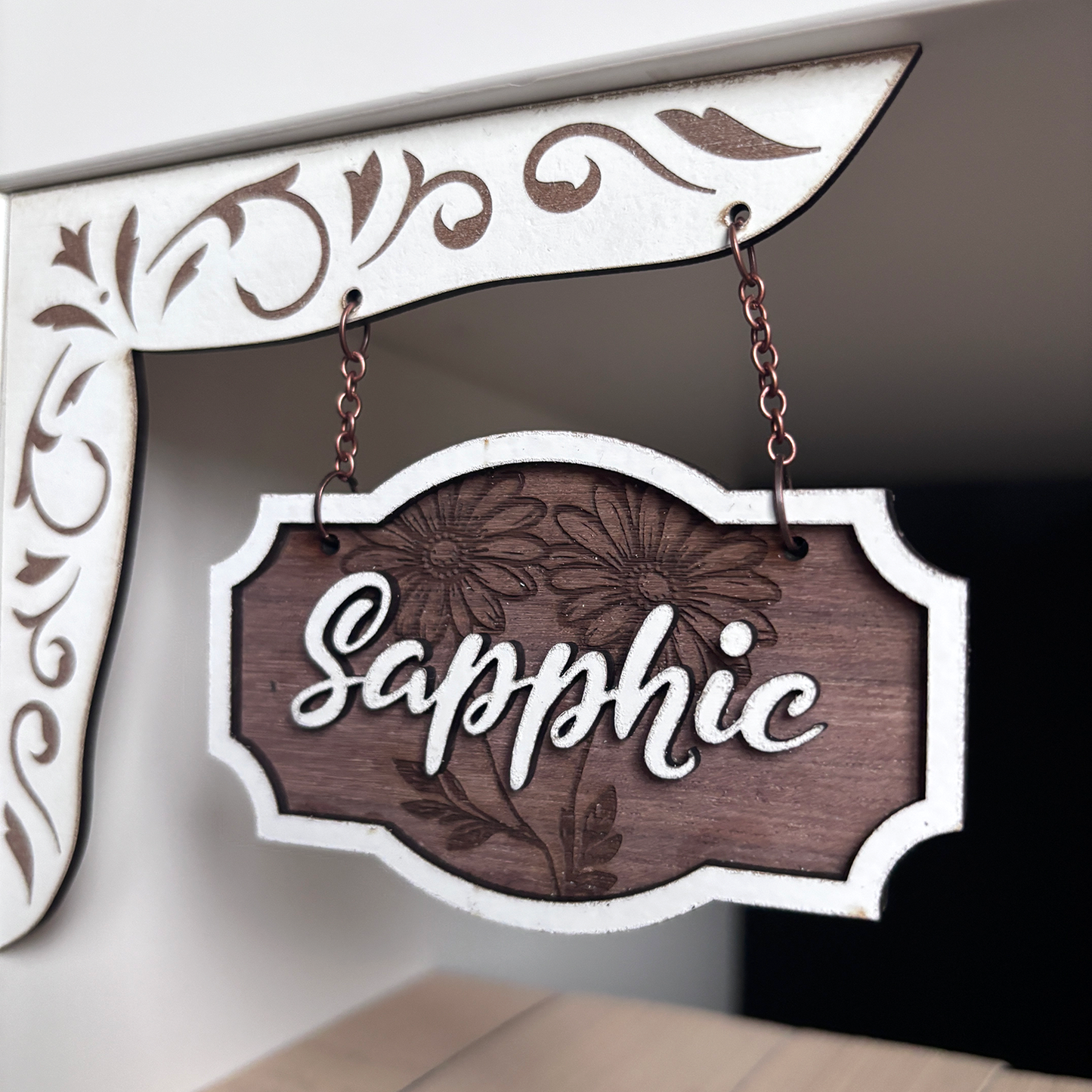 Sapphic Shelf Sign - Shelf Hanger