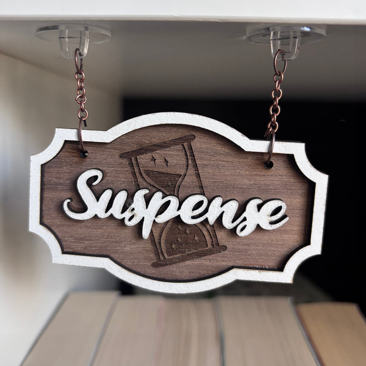 Suspense Shelf Sign - Genre Hanger