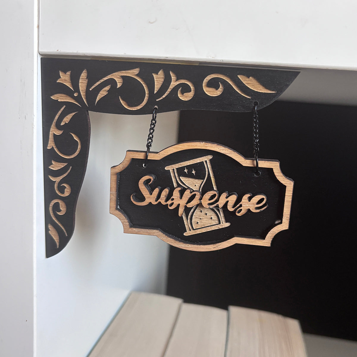 Suspense Shelf Sign - Genre Hanger
