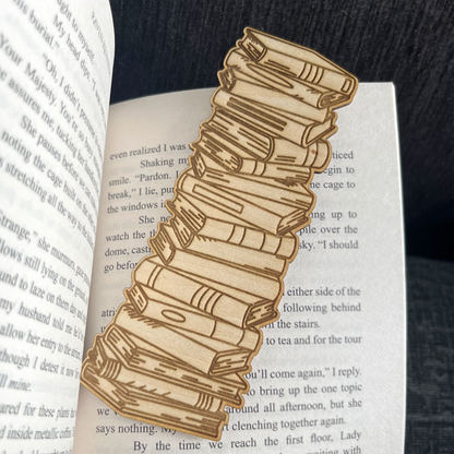 Wooden bookstack bookmark