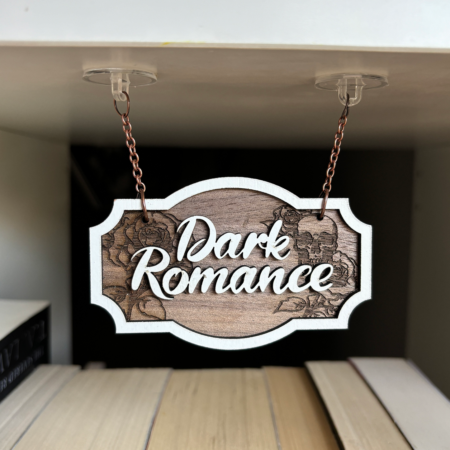 Dark Romance Shelf Sign - Shelf Hanger