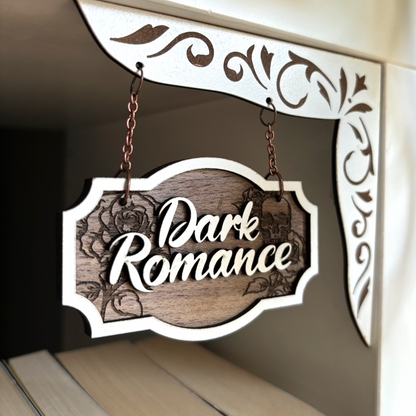 Dark Romance Shelf Sign - Shelf Hanger