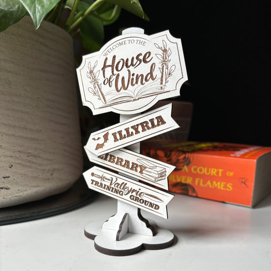 House of Wind Mini Sign Posts, Officially Licensed HOFAS Signpost