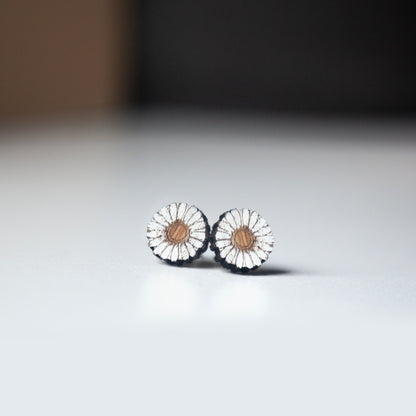 Daisy Earrings - Wooden Handmade Earrings