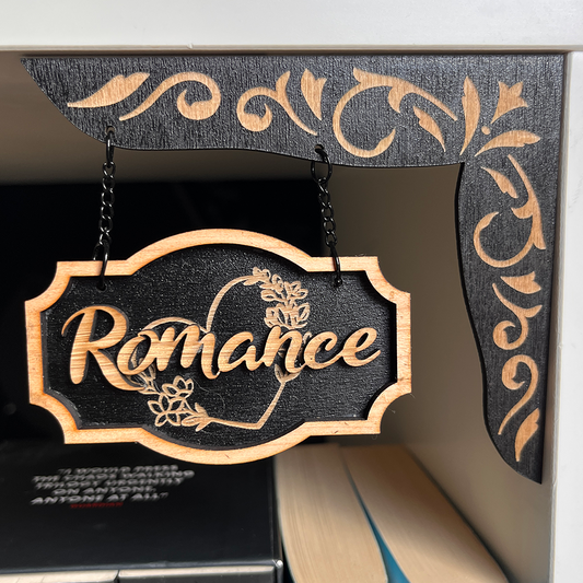 Romance Shelf Sign - Shelf Hanger