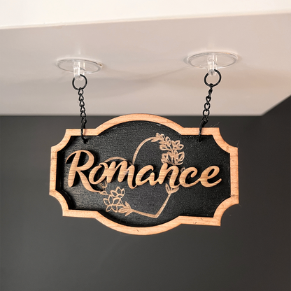 Romance Shelf Sign - Shelf Hanger