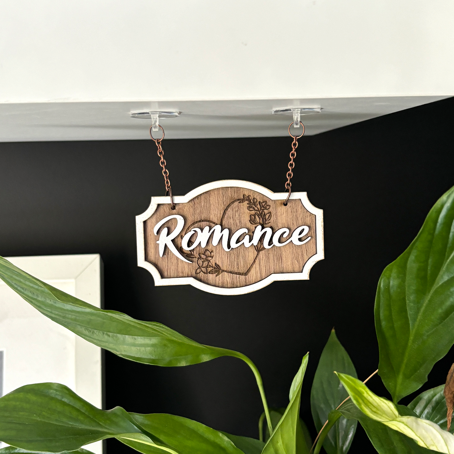 Romance Shelf Sign - Shelf Hanger