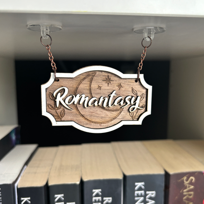 Romantasy Shelf Sign - Shelf Hanger