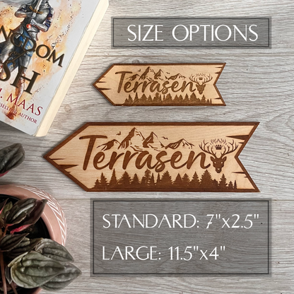 Velaris, Terrasen and Crescent City Wooden Arrow Set