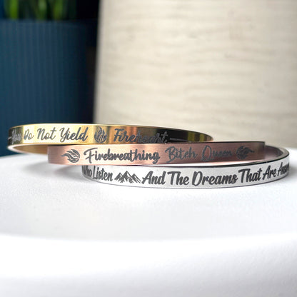 Licensed Leave This world a better place than you found it, ACOTAR Bangle - Officially Licensed Bracelet