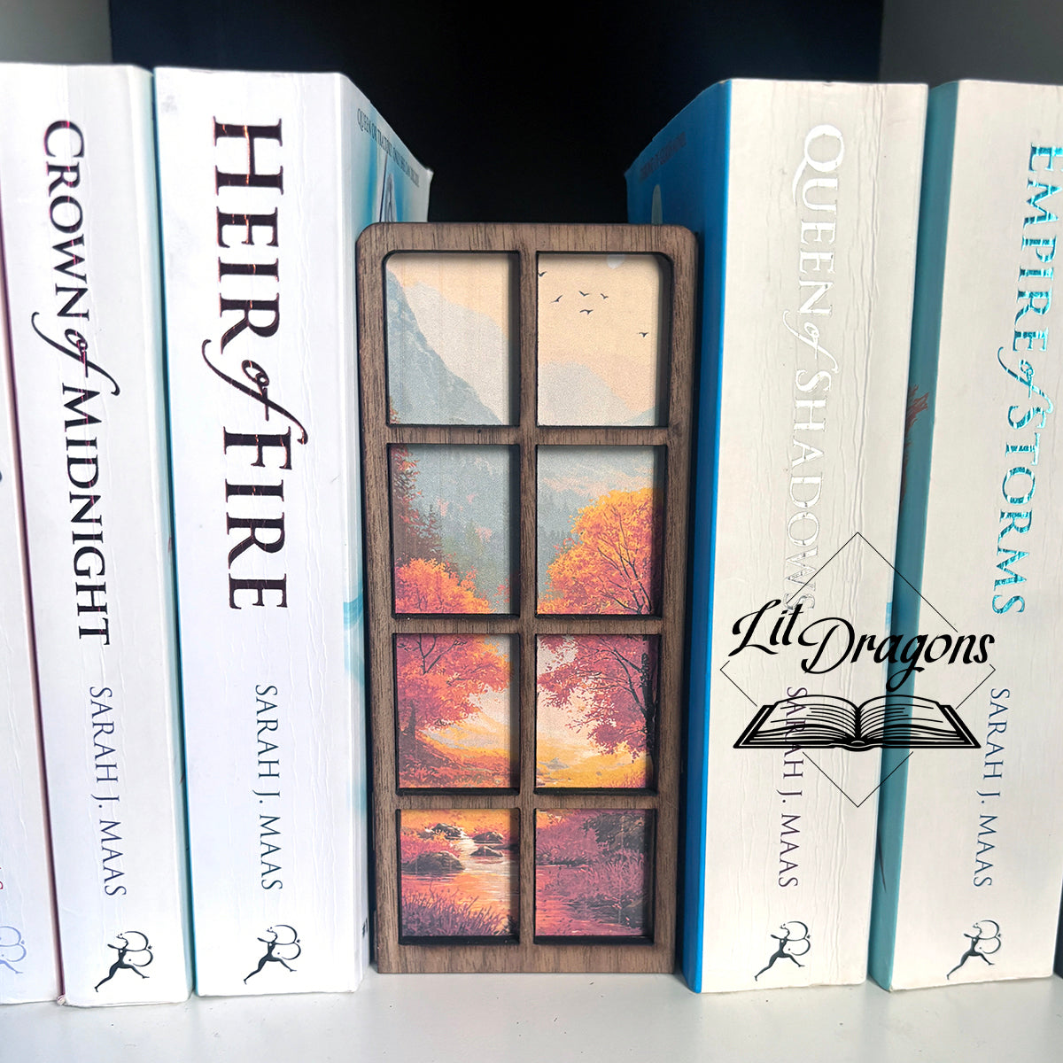 Seasonal Window Scene Bookmark Box and Decor