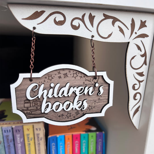 Children's Books Shelf Sign - Shelf Hangers Charms