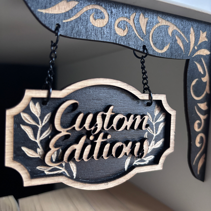 Custom Editions Shelf Sign - Shelf Hanger
