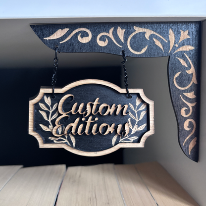 Custom Editions Shelf Sign - Shelf Hanger