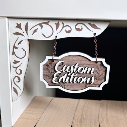 Custom Editions Shelf Sign - Shelf Hanger