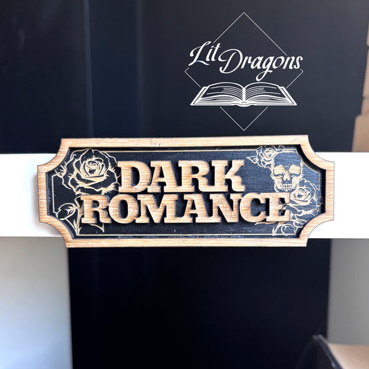 Dark Romance Shelf Sign - Floating Bookshelf Sign