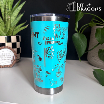 Dungeon Crawler Carl Engraved Coffee Flask - 20oz Coffee Tumbler