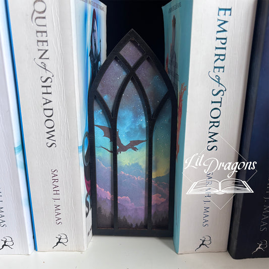 Fantasy Dragon Window Booknook Decor