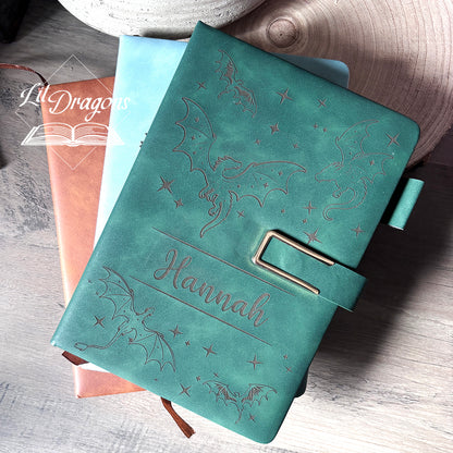Personalised Dragon Notebook, PU Leather