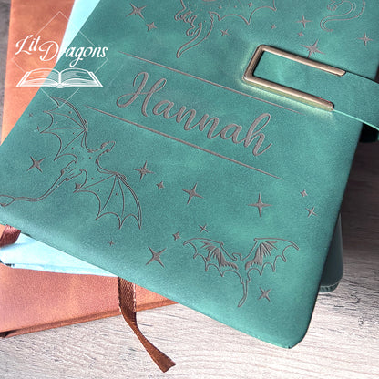 Personalised Dragon Notebook, PU Leather