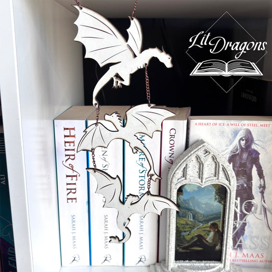 Three Dragon Bookshelf Charm