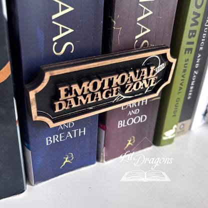 Emotional Support Shelf Bookshelf Sign - Magnetic Shelf Decor