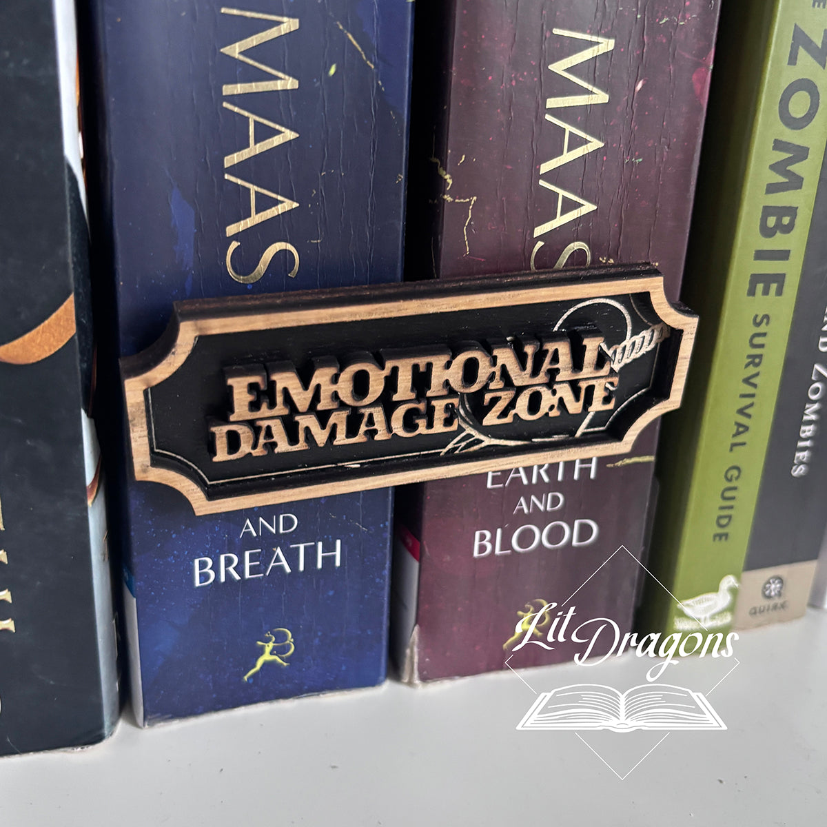 Emotional Support Shelf Bookshelf Sign - Magnetic Shelf Decor