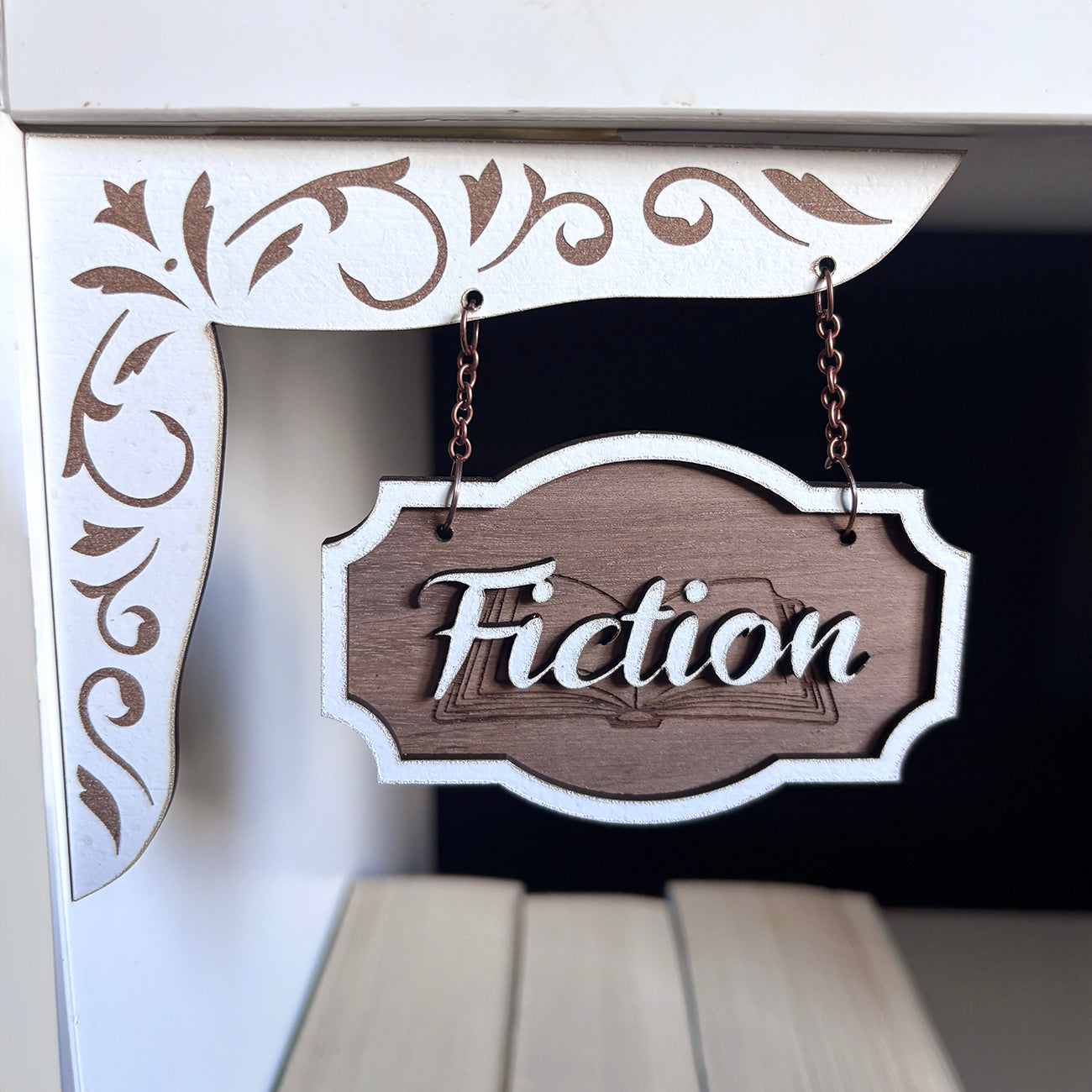 Fiction Shelf Sign - Shelf Genre Charm