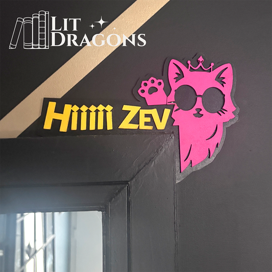 Hiiiii Zev, Dungeon Crawler Carl Wooden Door Topper