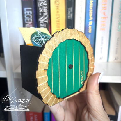 Hobbit Door Bookmark box, Booknook door with Bookmark box